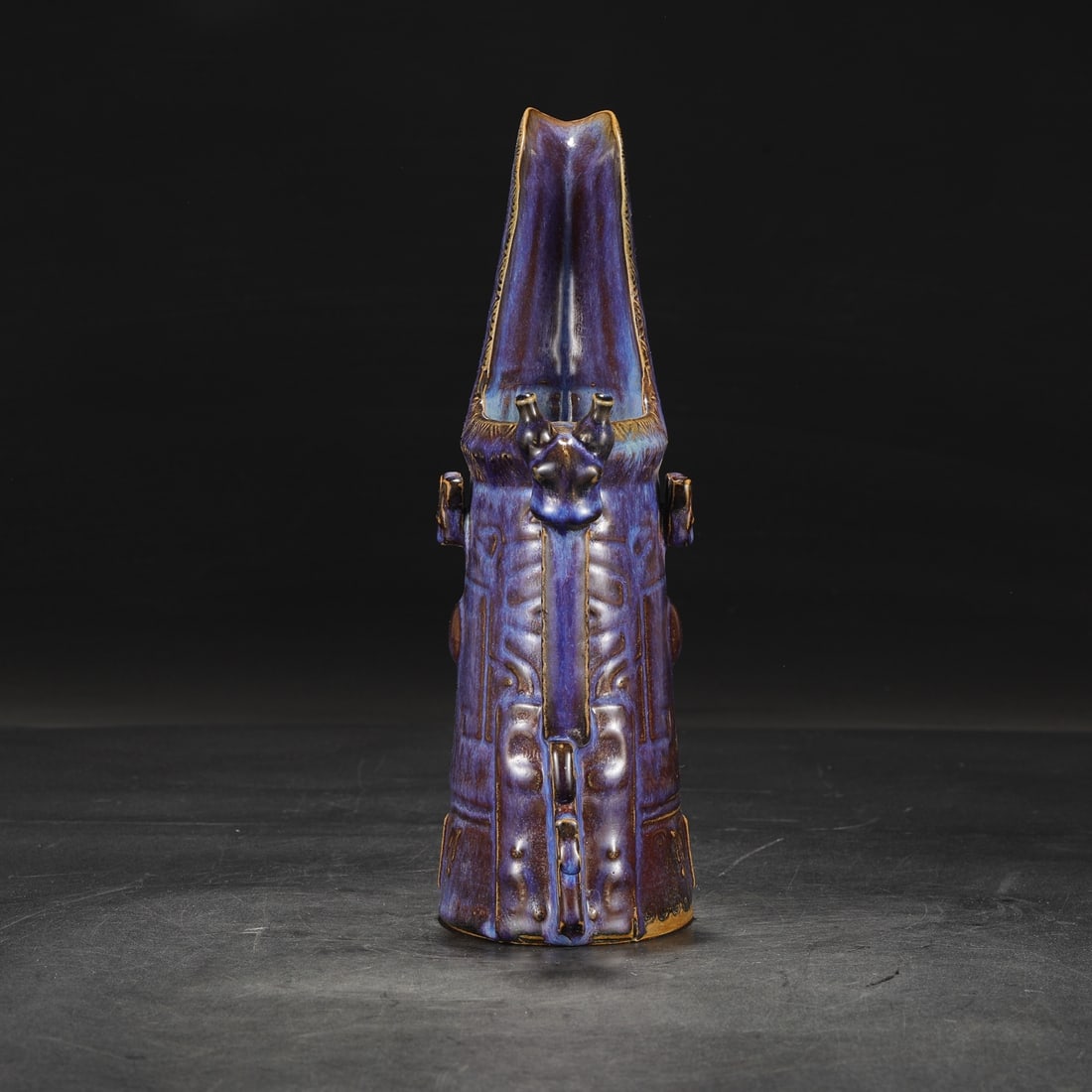 An Exquisite Jun yao Beast-Face Pattern Goblet - 6