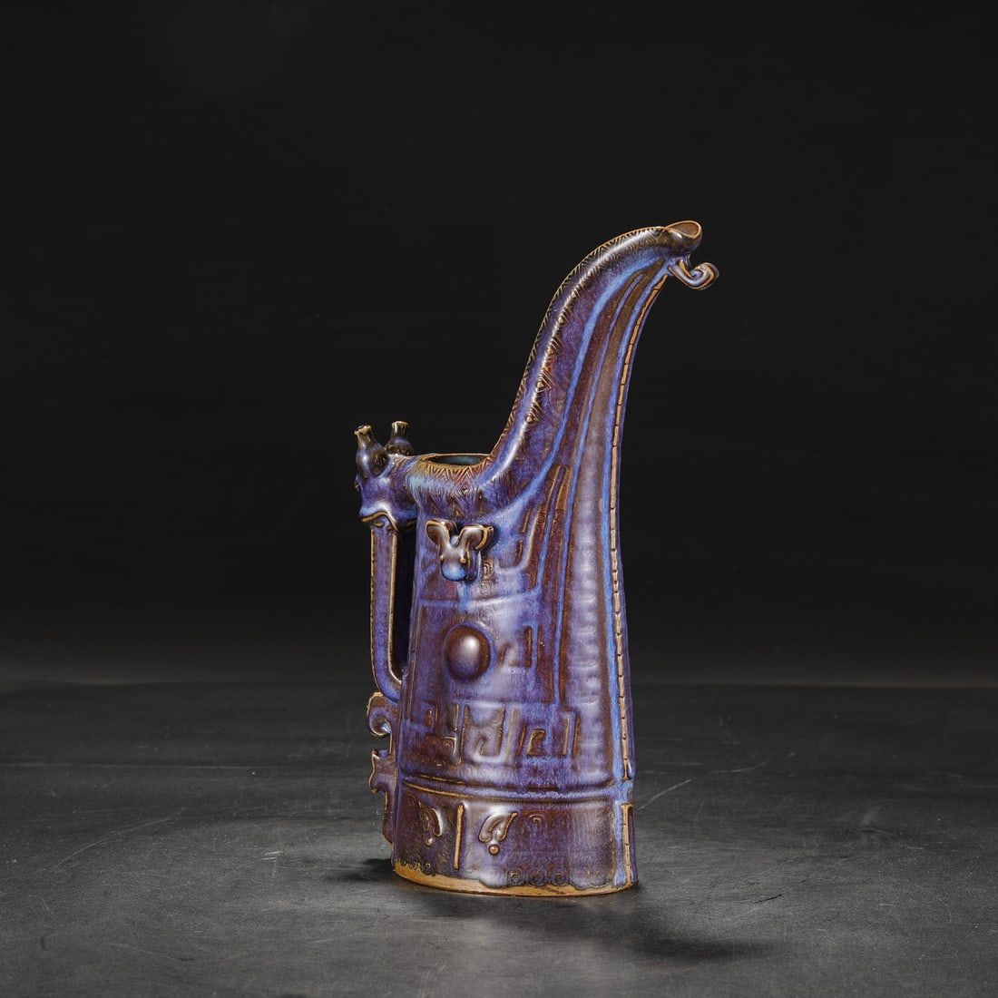 An Exquisite Jun yao Beast-Face Pattern Goblet - 7