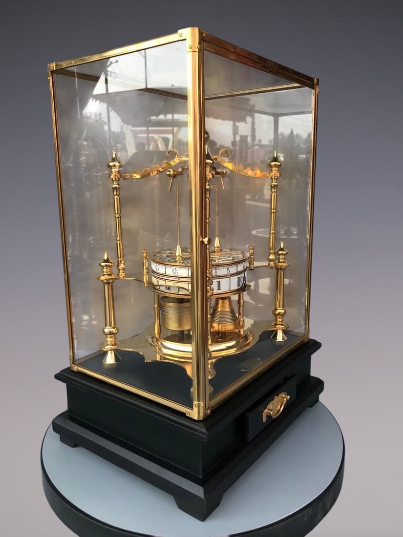 An Exquisite Gilt Bronze Lotus Pattern Clock - 2