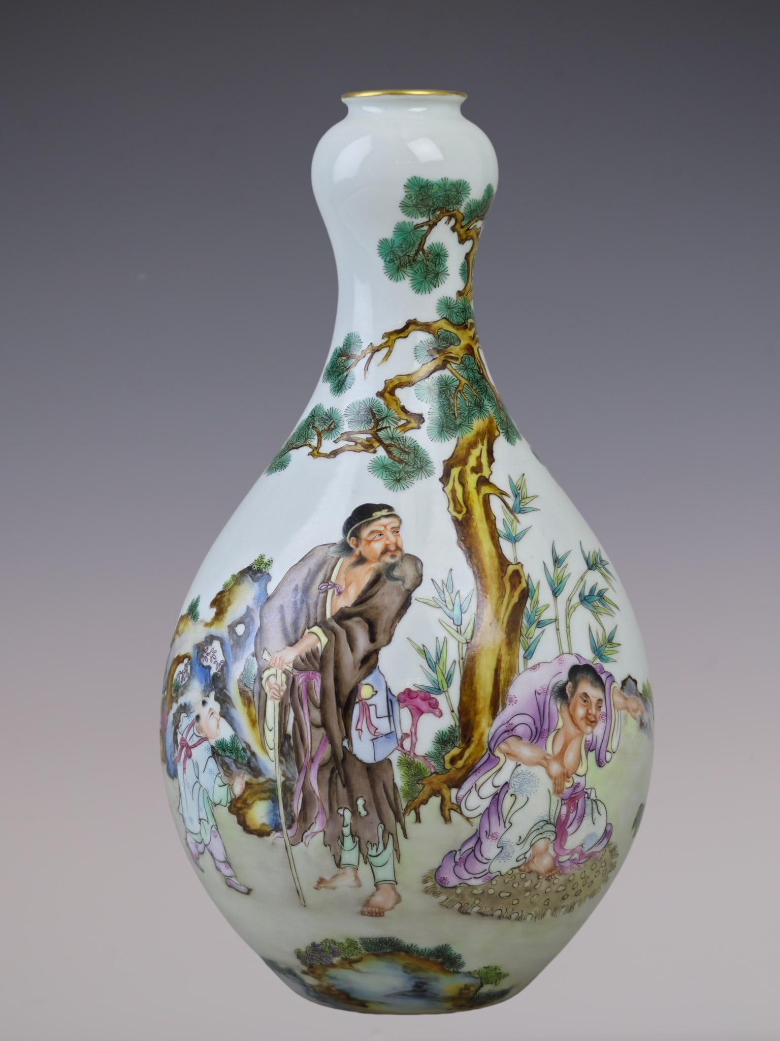 An Exquisite Famille-Rose Character and Story Pattern Vase: An Exquisite Famille-Rose Character and Story Pattern Vase Qing Dynasty, China Yongzheng Six-character Mark