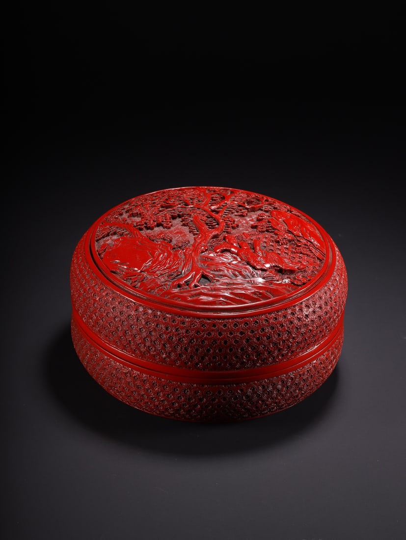 A Set of Fine Hotan Jade Fingerstalls,With Carved Red Lacquer Box with Cover: A Set of Fine Hotan Jade Fingerstalls,With Carved Red Lacquer Box with Cover,Qing Dynasty,China,Size:(Box)6.9in,(Fingerstall)0.9in-0.9in,Total Weight:320.7g一套和田玉