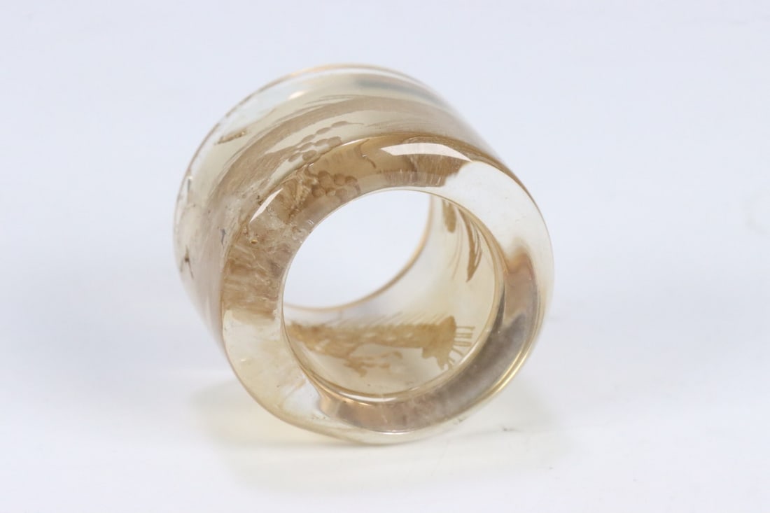 An Exquisite Crystal Dragon Pattern Fingerstall - 8