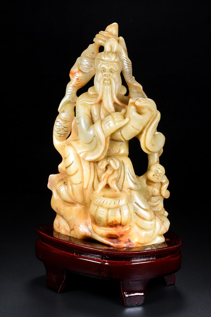 An Exquisite White Jade Figure Ornament: An Exquisite White Jade Figure Ornament,Qing