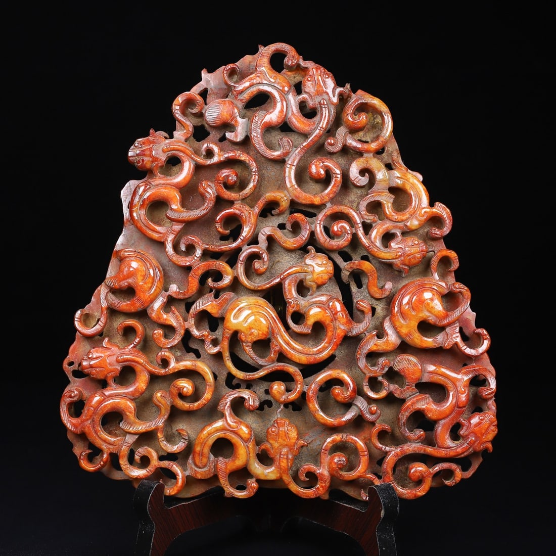 An Exquisite White Jade Chi-Dragon Pattern Pendant: An Exquisite White Jade Chi-Dragon Pattern Pendant,Qing