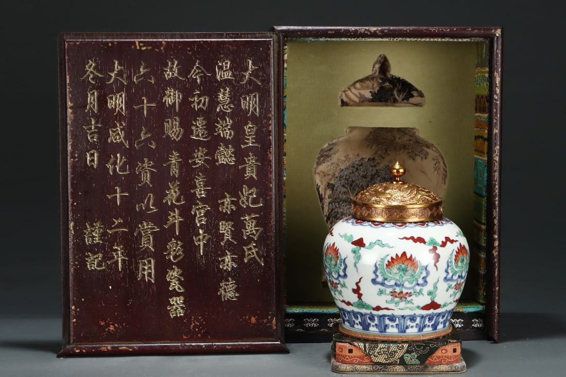 An Exquisite Doucai Flower Pattern Jar (1 of 9)