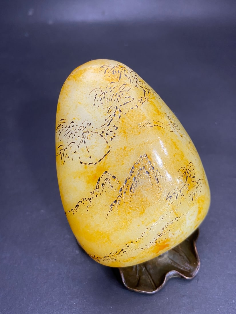 A Exquisite Hotan Jade Monkey Pattern Handheld Carving - 2