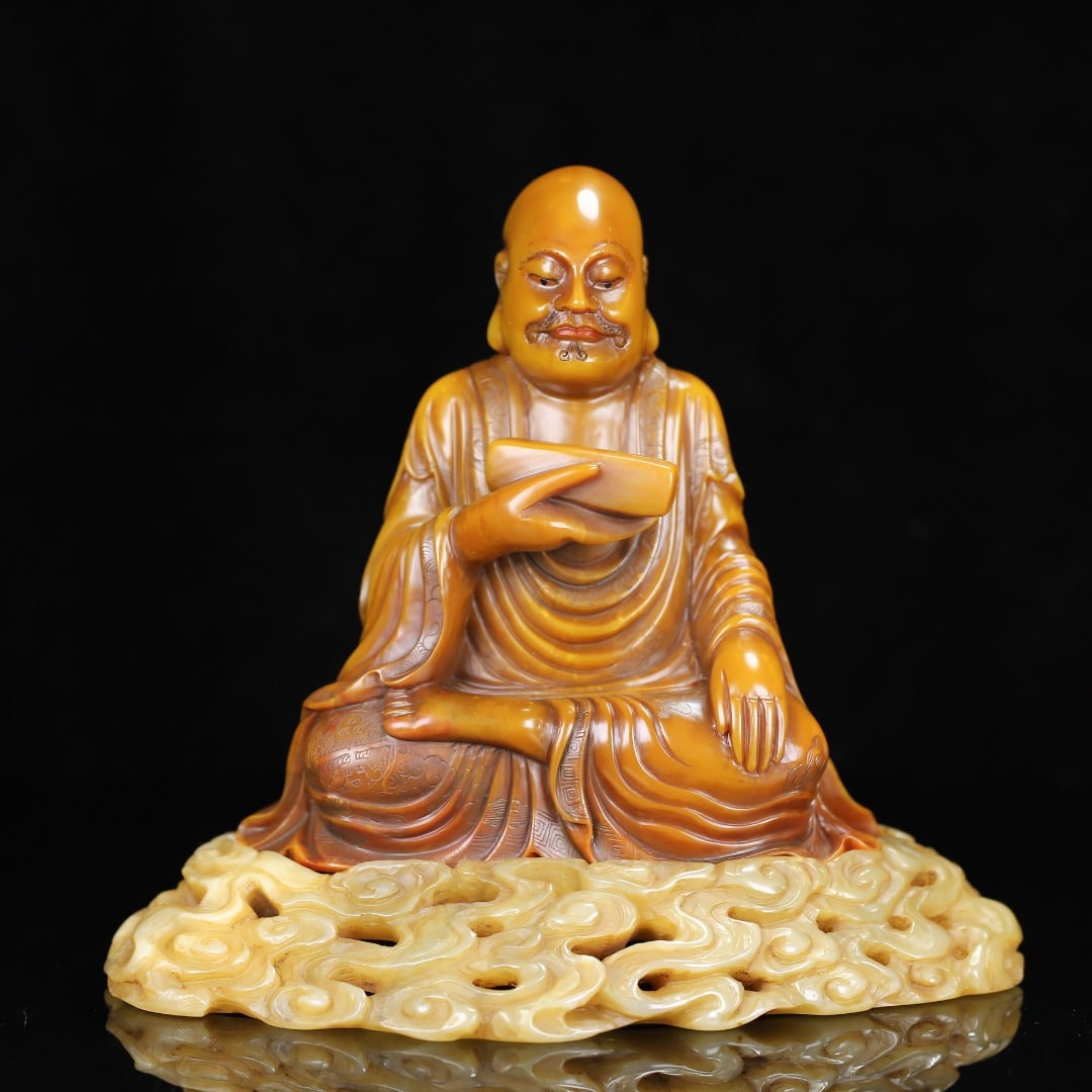 A Exquisite Shoushan Stone Buddha statue Ornament (1 of 10)
