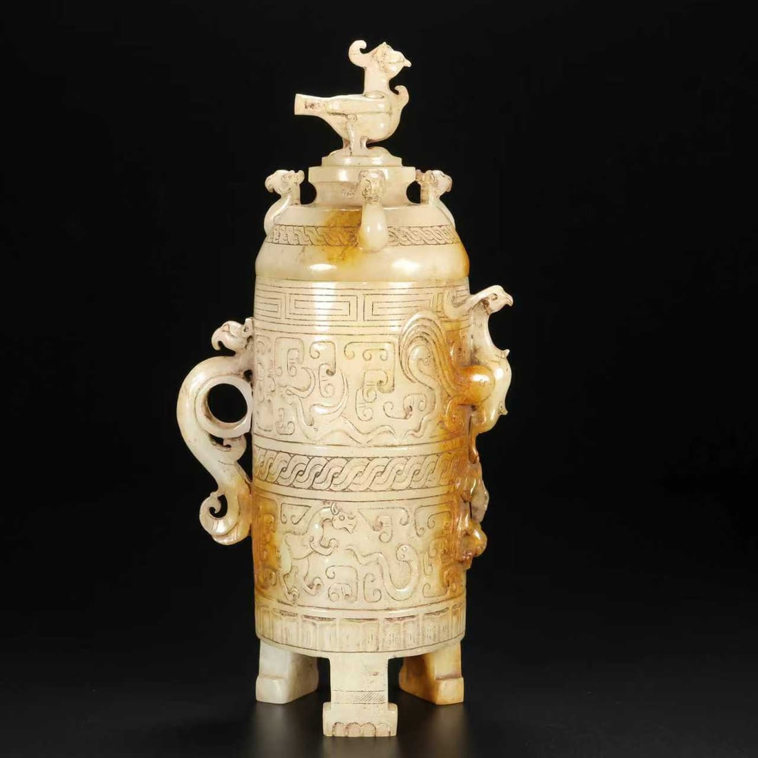 A Exquisite Hotan Jade Phoenix Cup (1 of 7)