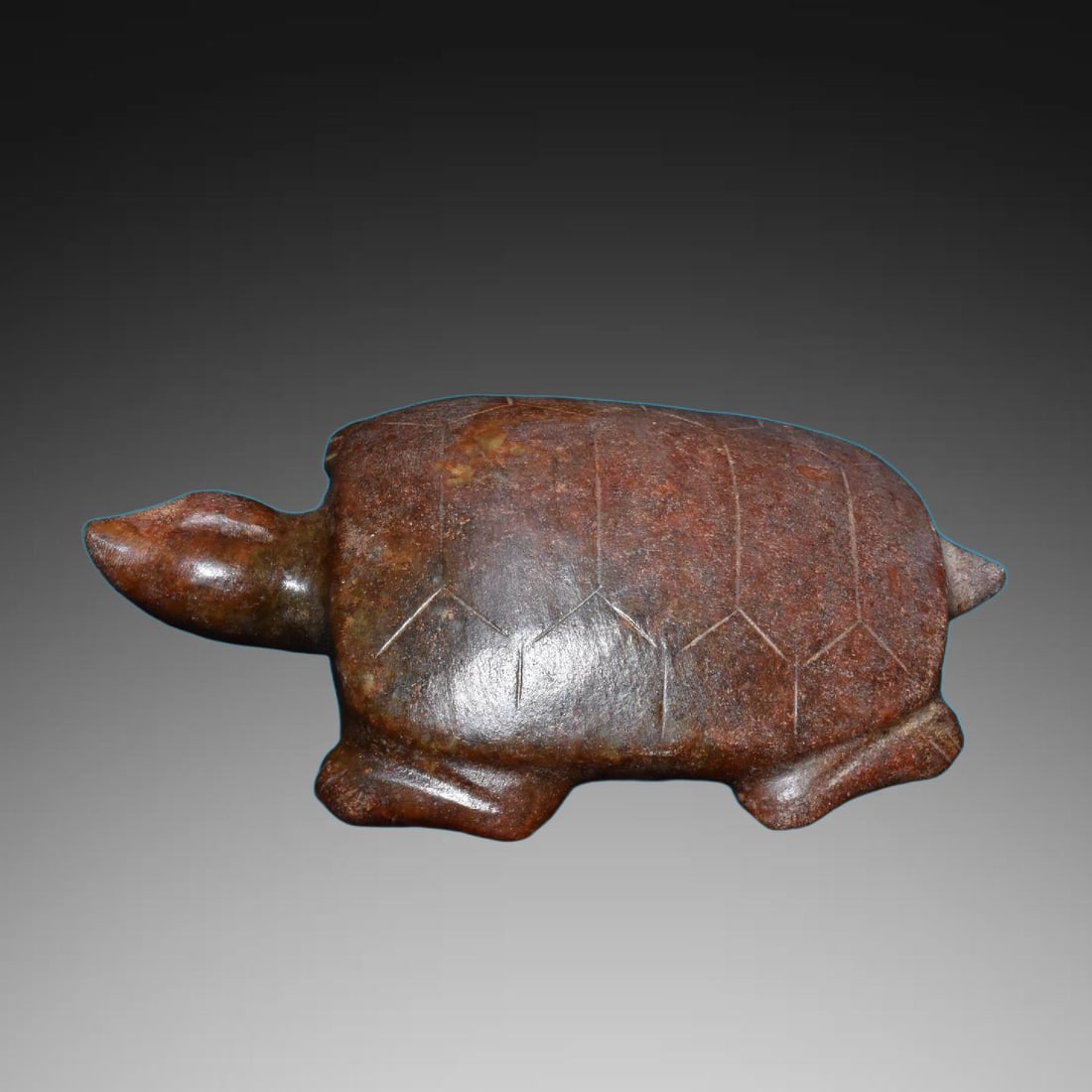 A Exquisite River Polished Jade Tortoise: A Exquisite River Polished Jade Tortoise,Ancient Time, China,Size:3.9inx6.3in,Weight:560g 河磨玉龟,远古时期