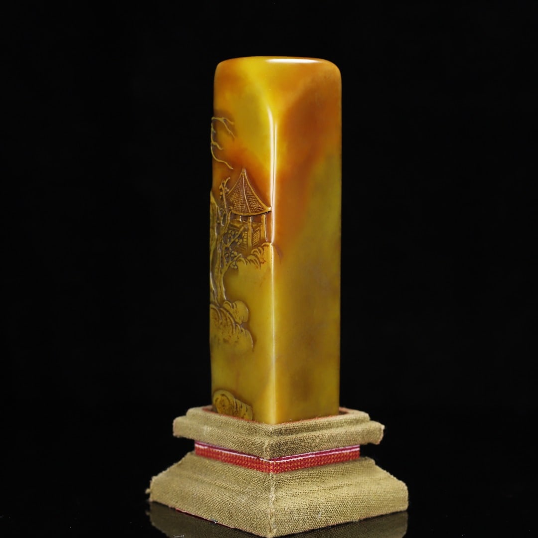 A Exquisite Shoushan Stone Figures Pattern Seal - 6