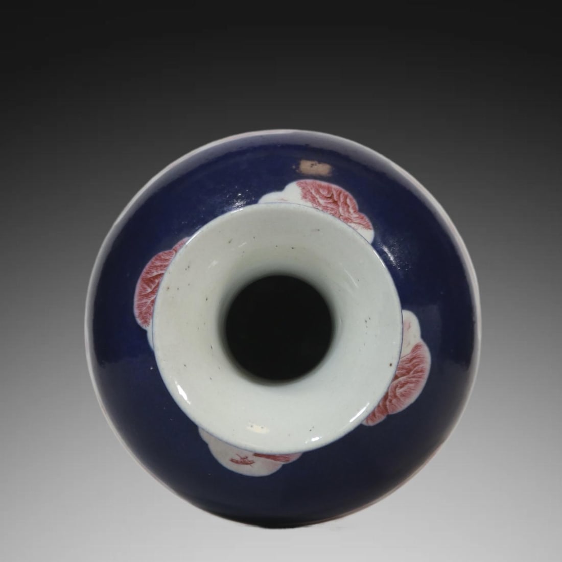 A Exquisite Ji Blue Glazed Ruby Red-Glazed Landscape Pattern Vase - 8