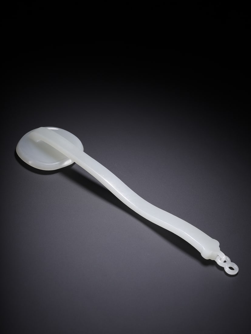 A Exquisite Hotan Jade peach Pattern Ruyi - 5