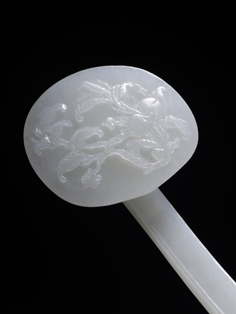 A Exquisite Hotan Jade peach Pattern Ruyi - 8