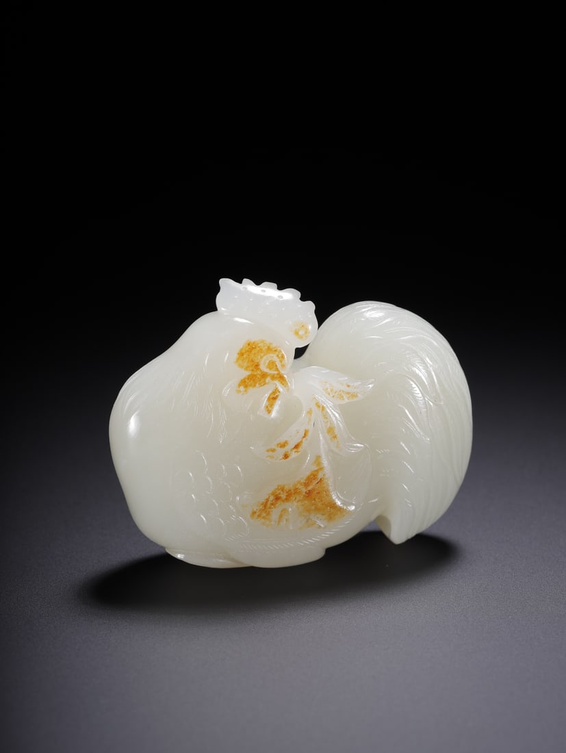 A Exquisite Hotan Jade Fowl Ornament (1 of 9)