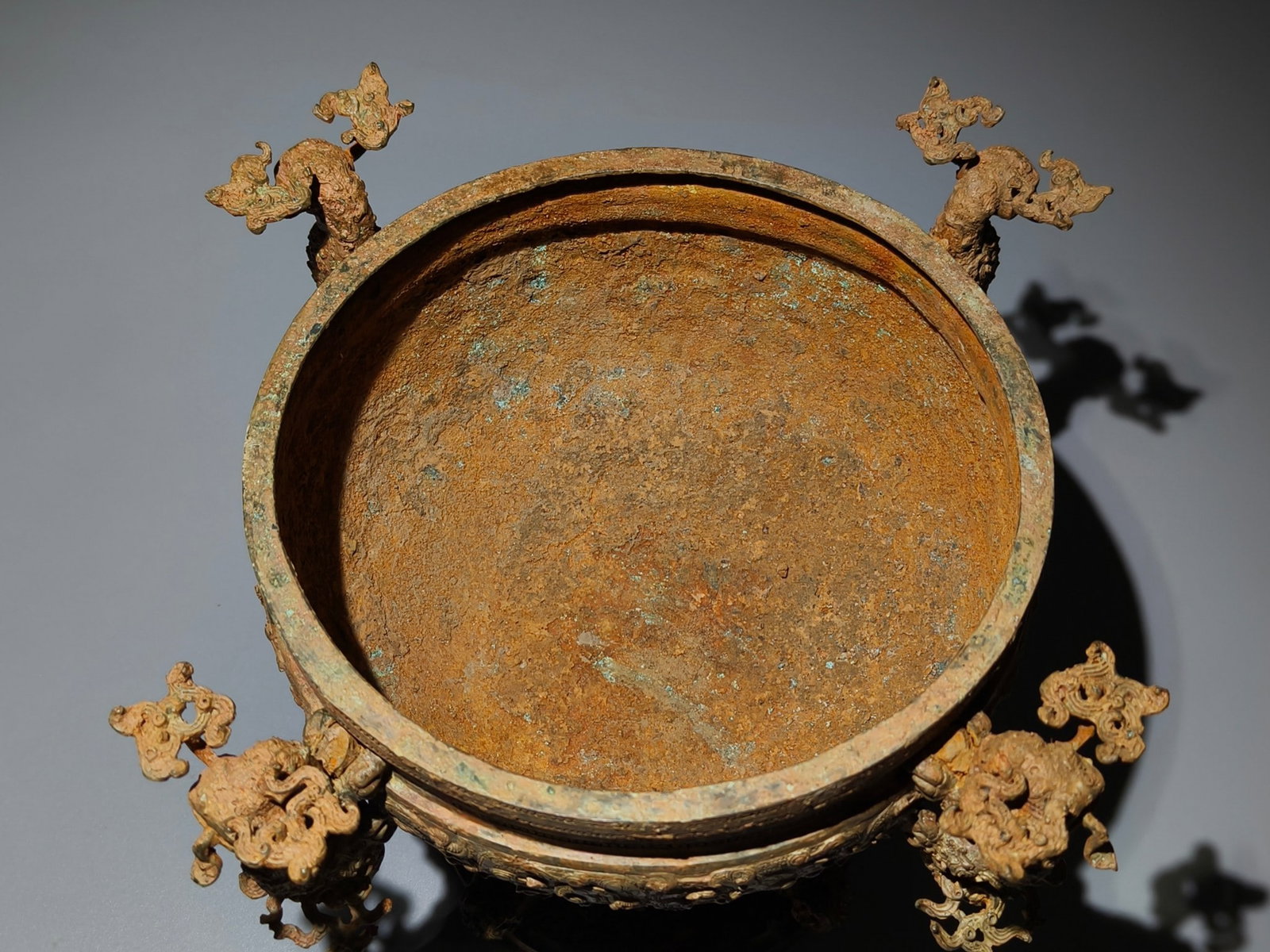 A Exquisite Bronze Dragon Pattern Dragon-Ears Jar - 6