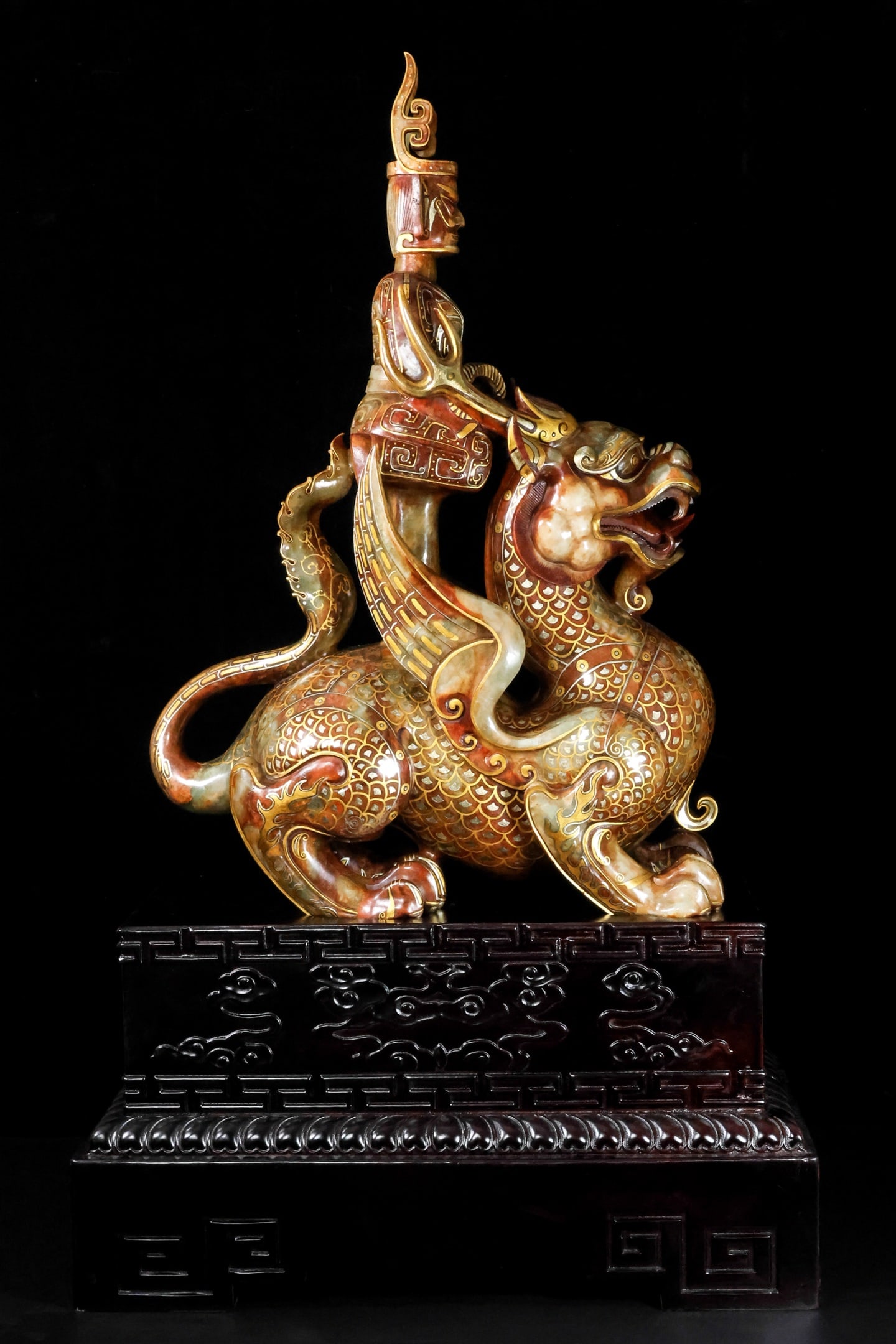 A Exquisite Hotan Jade Auspicious Beast Ornament (1 of 9)