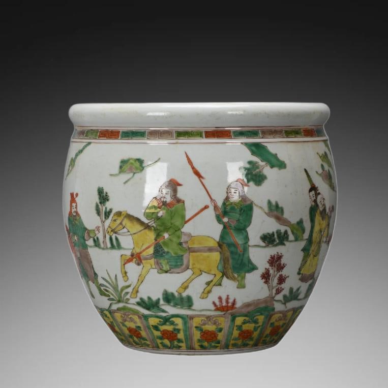 A Exquisite Wucai Figures Pattern Vat (1 of 9)