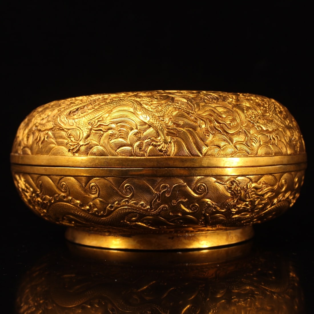 A Exquisite Gilt Bronze Dragon Pattern Box - 3