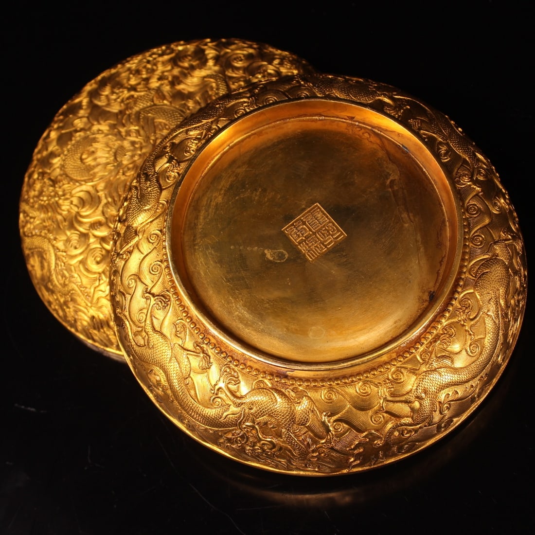 A Exquisite Gilt Bronze Dragon Pattern Box - 8