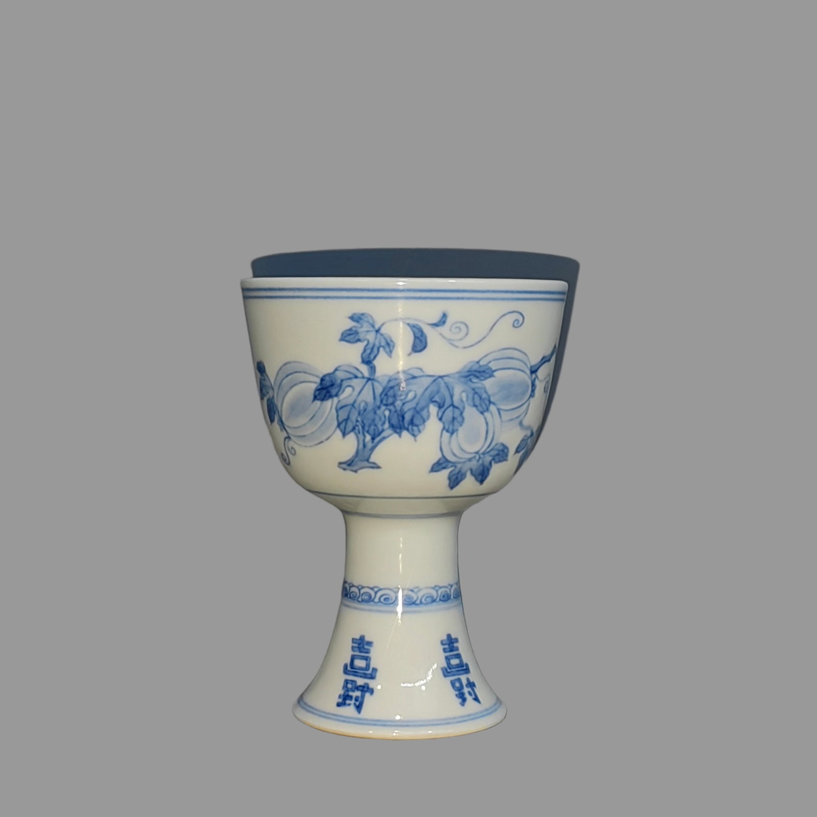 A Exquisite Blue and White Flower and Fruit Pattern Cup (1 of 9)