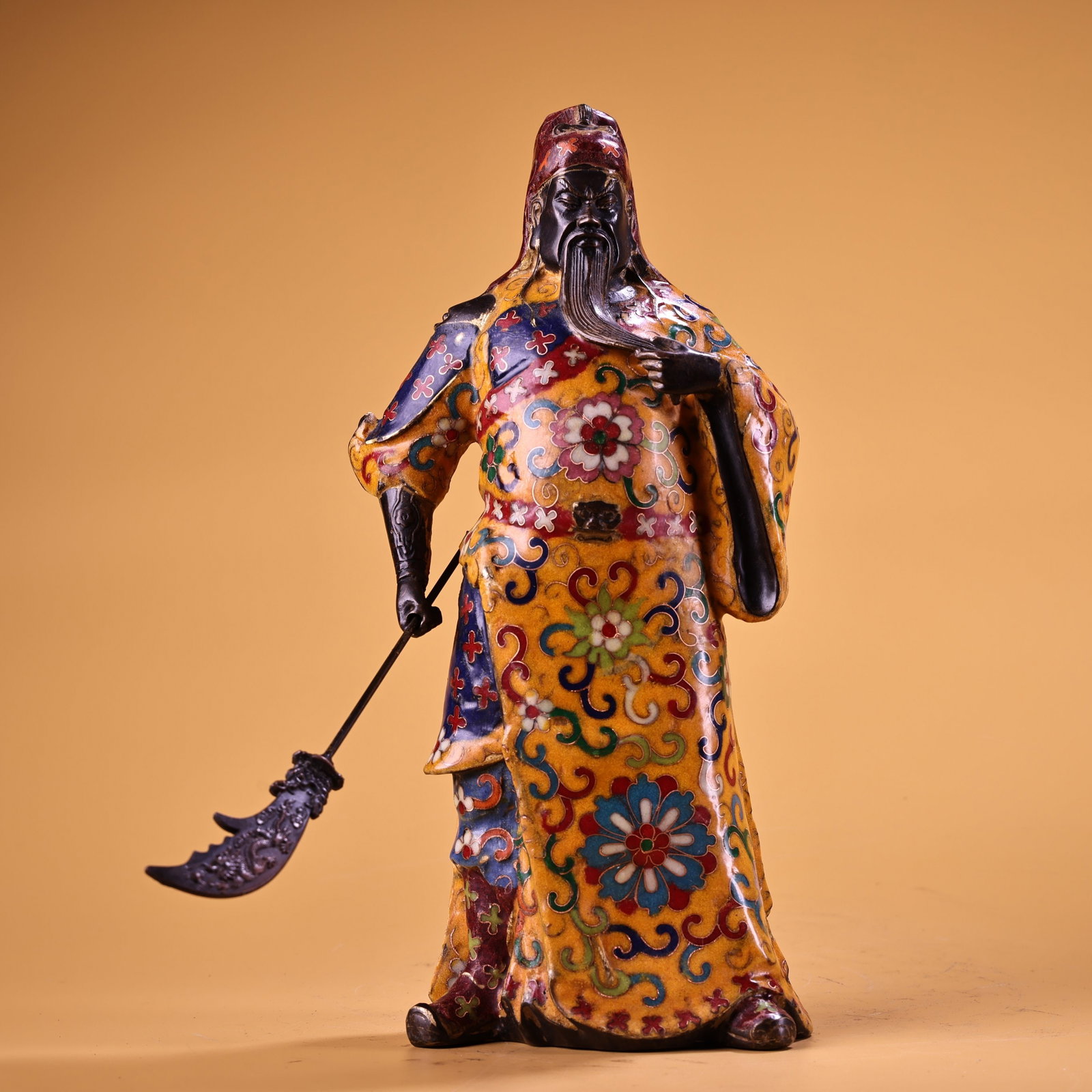 A Exquisite Bronze Cloisonne Figures Ornament (1 of 10)