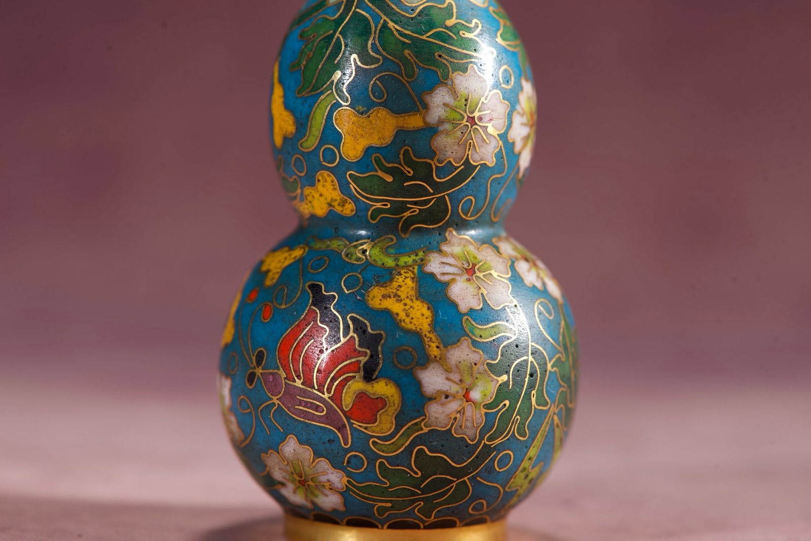 A Exquisite Cloisonne Flower Pattern Snuff Bottle - 3