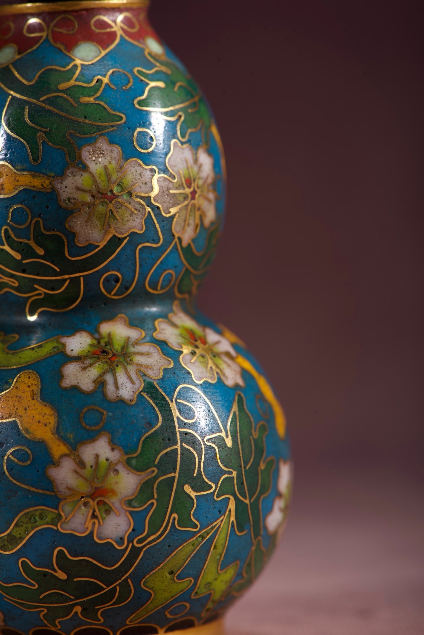 A Exquisite Cloisonne Flower Pattern Snuff Bottle - 6