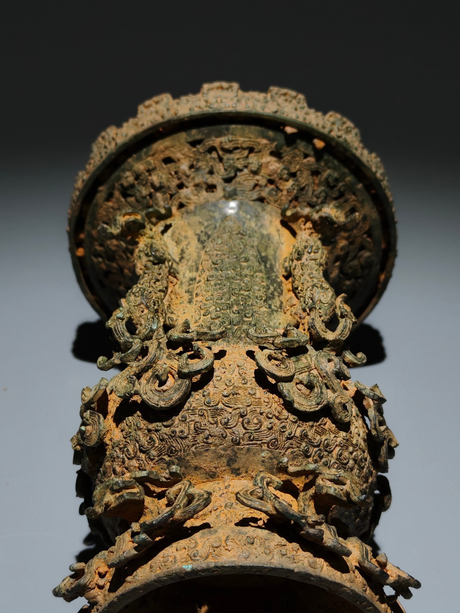 A Exquisite Bronze Dragon Pattern Plate - 7