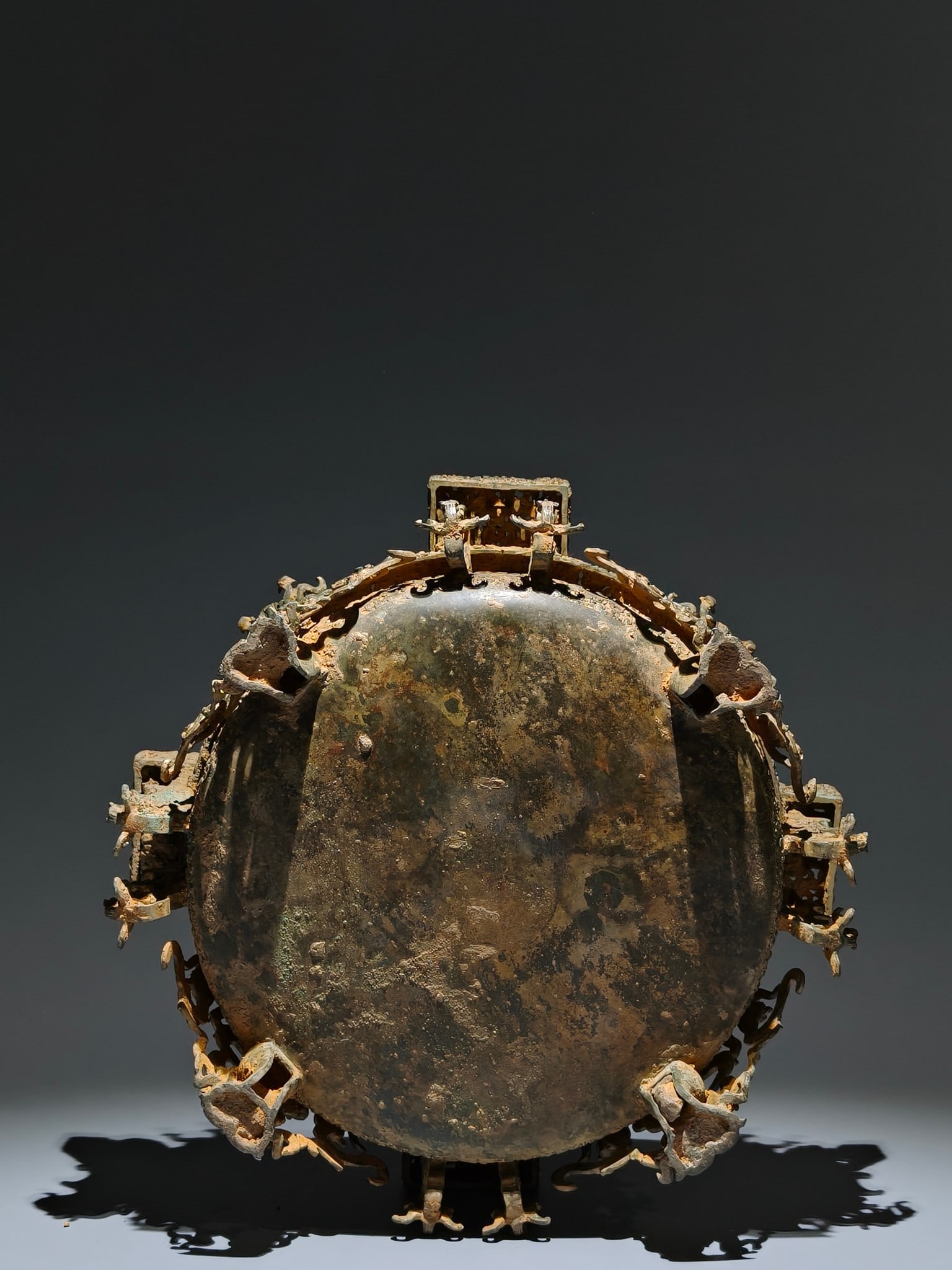 A Exquisite Bronze Dragon Pattern Plate - 9