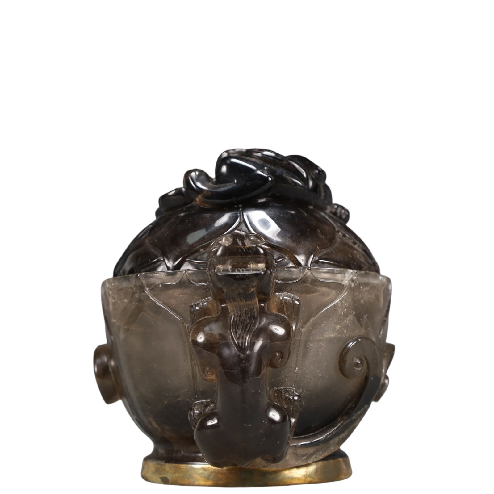 An Exquisite Crystal Auspicious Beast Pattern Double-Ears Censer - 3