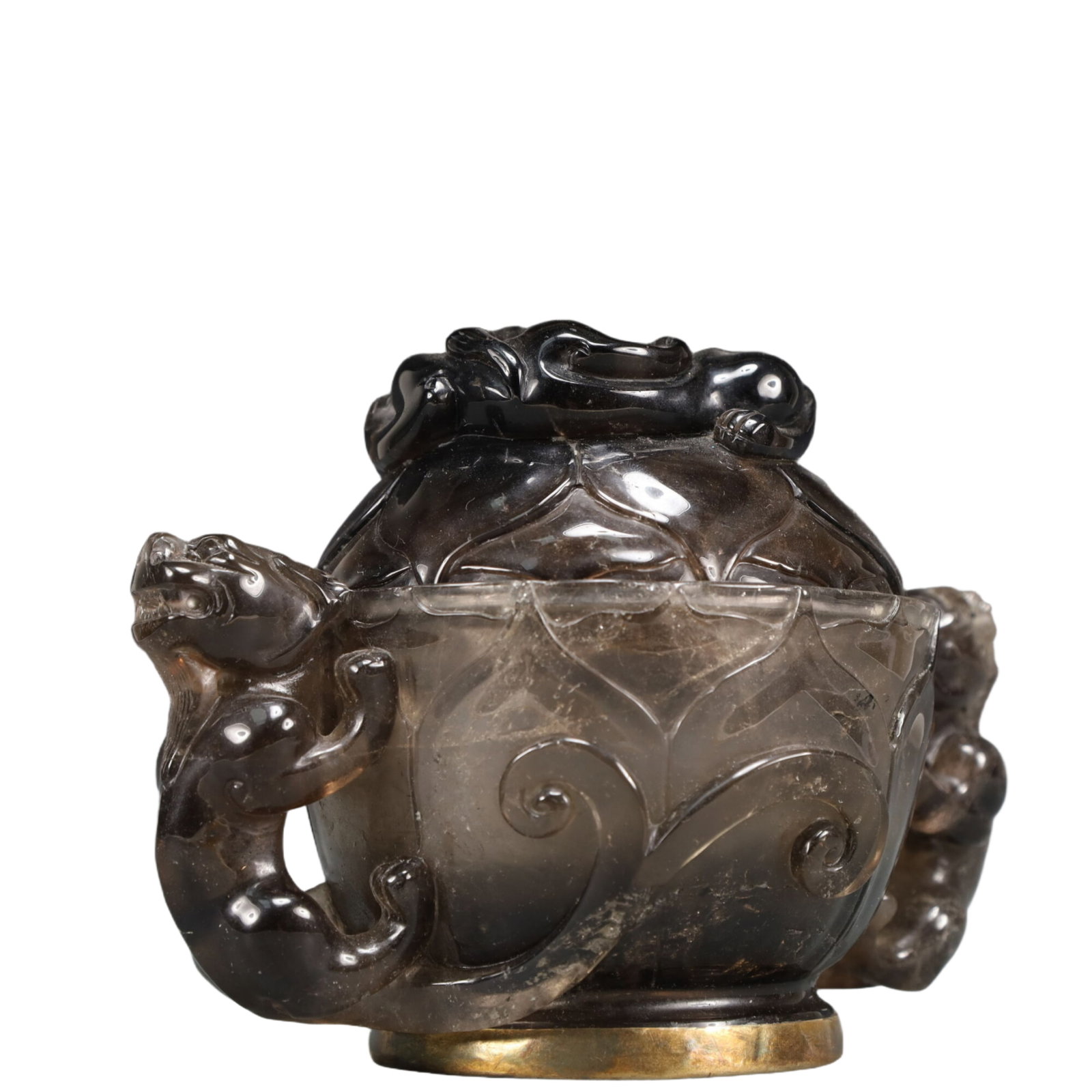 An Exquisite Crystal Auspicious Beast Pattern Double-Ears Censer - 4
