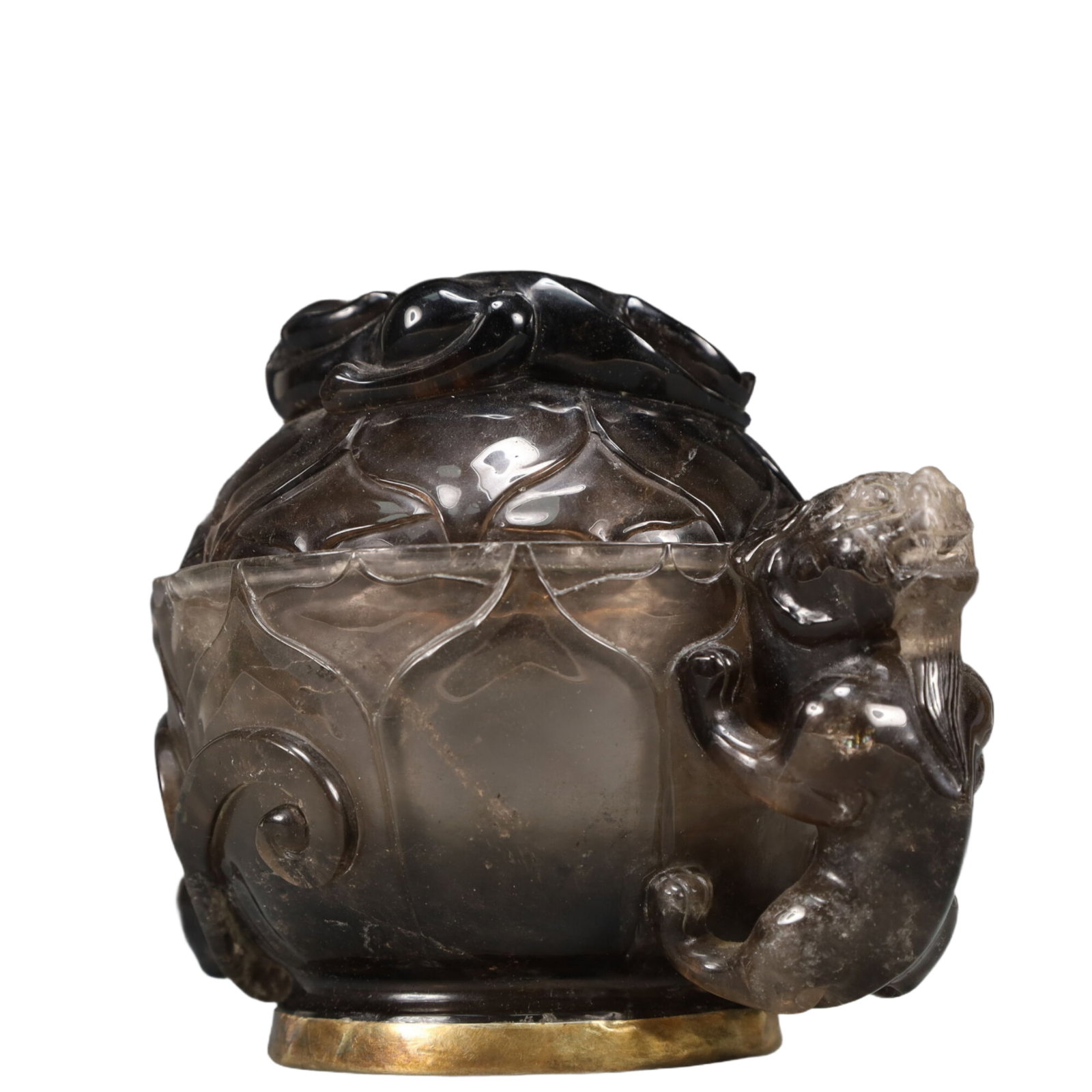 An Exquisite Crystal Auspicious Beast Pattern Double-Ears Censer - 6