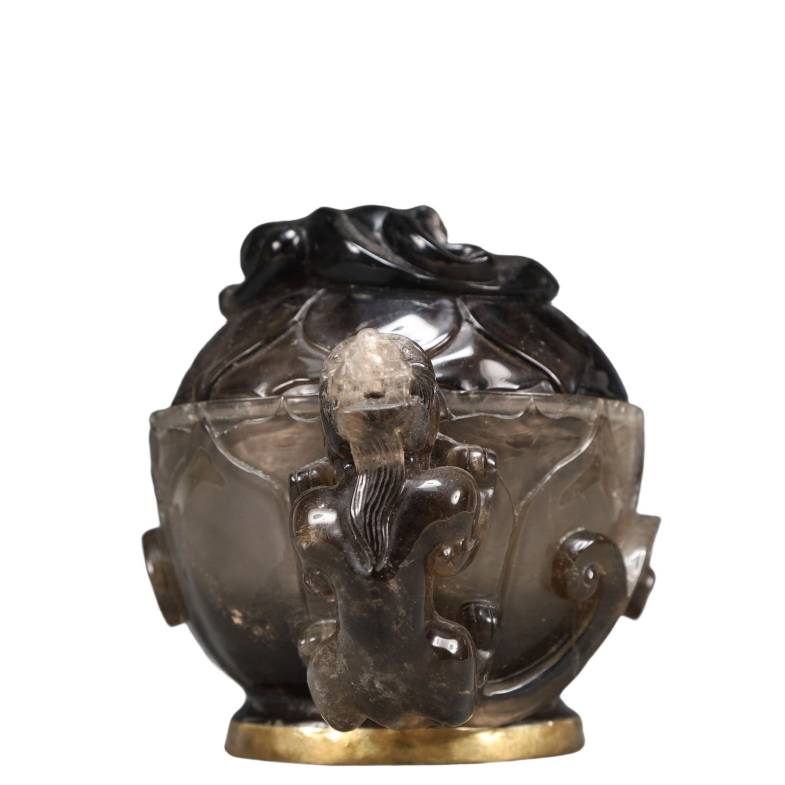 An Exquisite Crystal Auspicious Beast Pattern Double-Ears Censer - 7