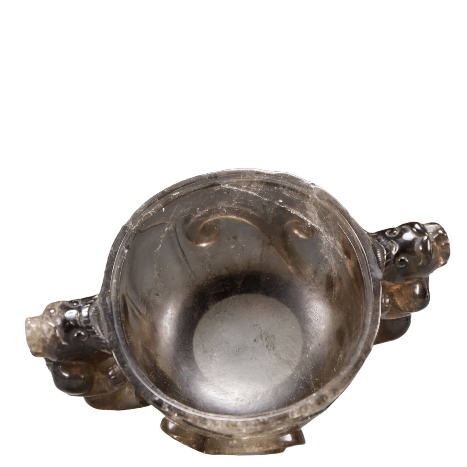 An Exquisite Crystal Auspicious Beast Pattern Double-Ears Censer - 9
