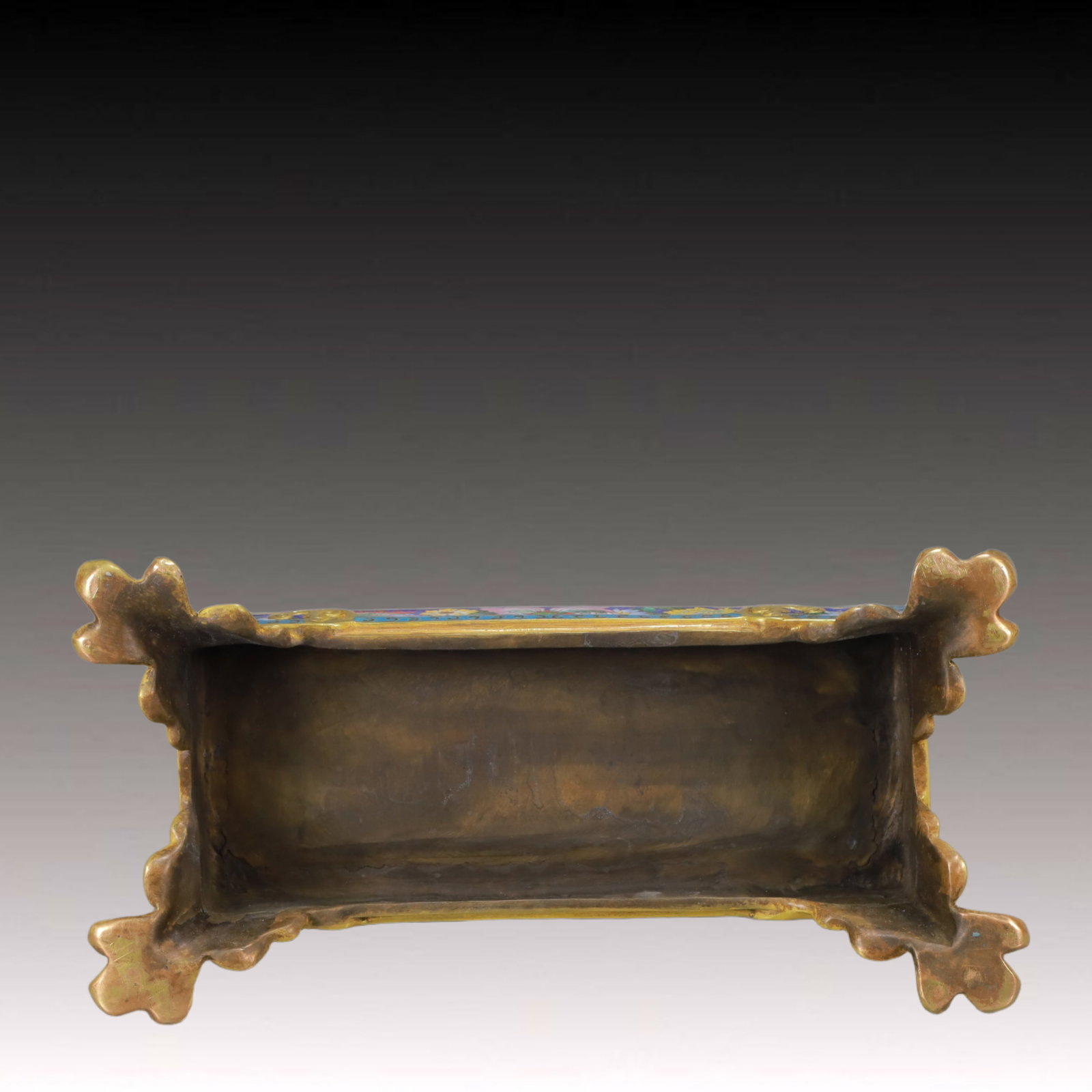 A Rare Cloisonne Pine and Crane Pattern Table Screen - 16