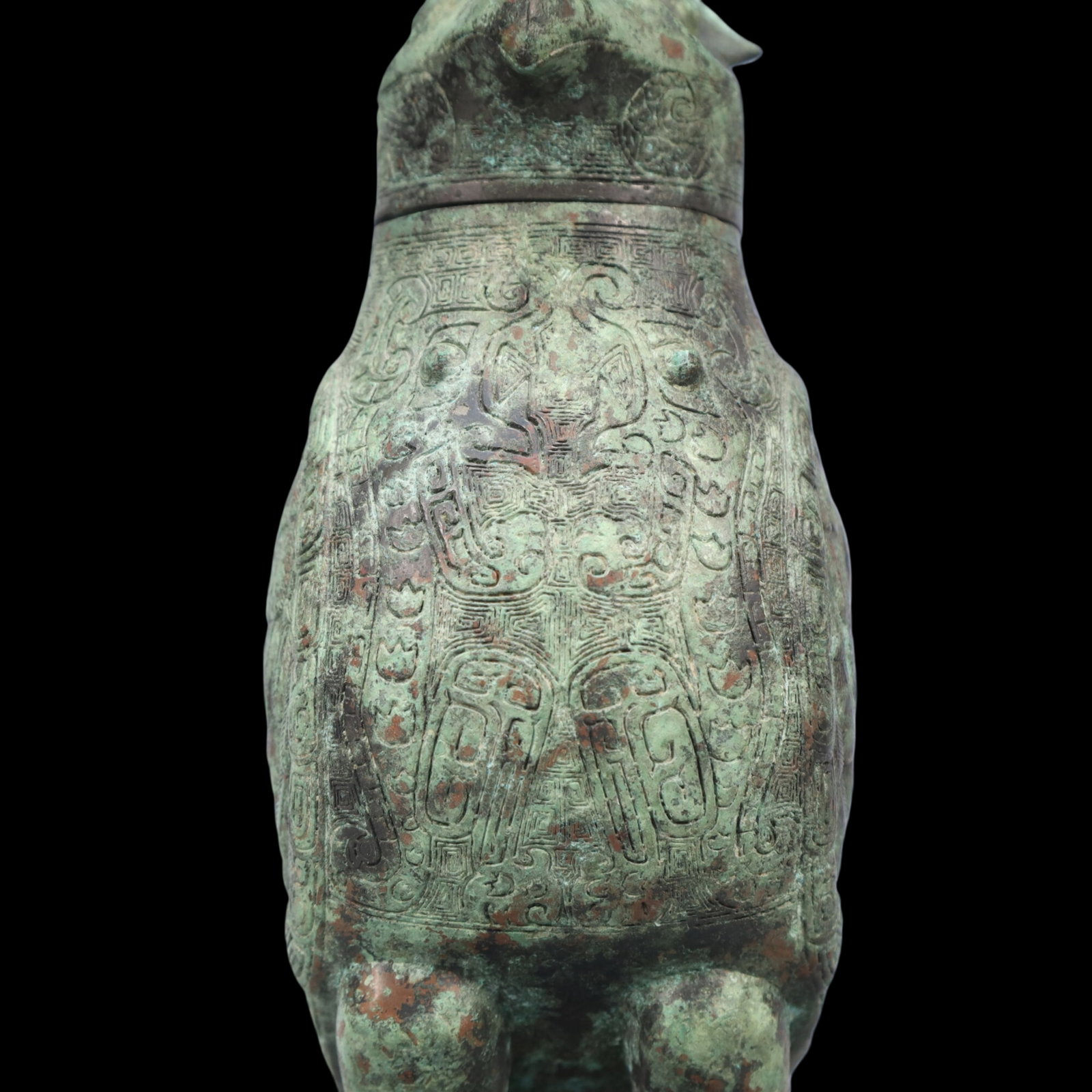 A Rare Bronze Auspicious Bird-Shaped Jar - 5