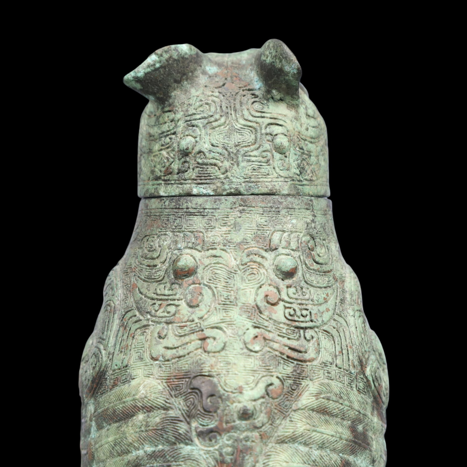 A Rare Bronze Auspicious Bird-Shaped Jar - 9