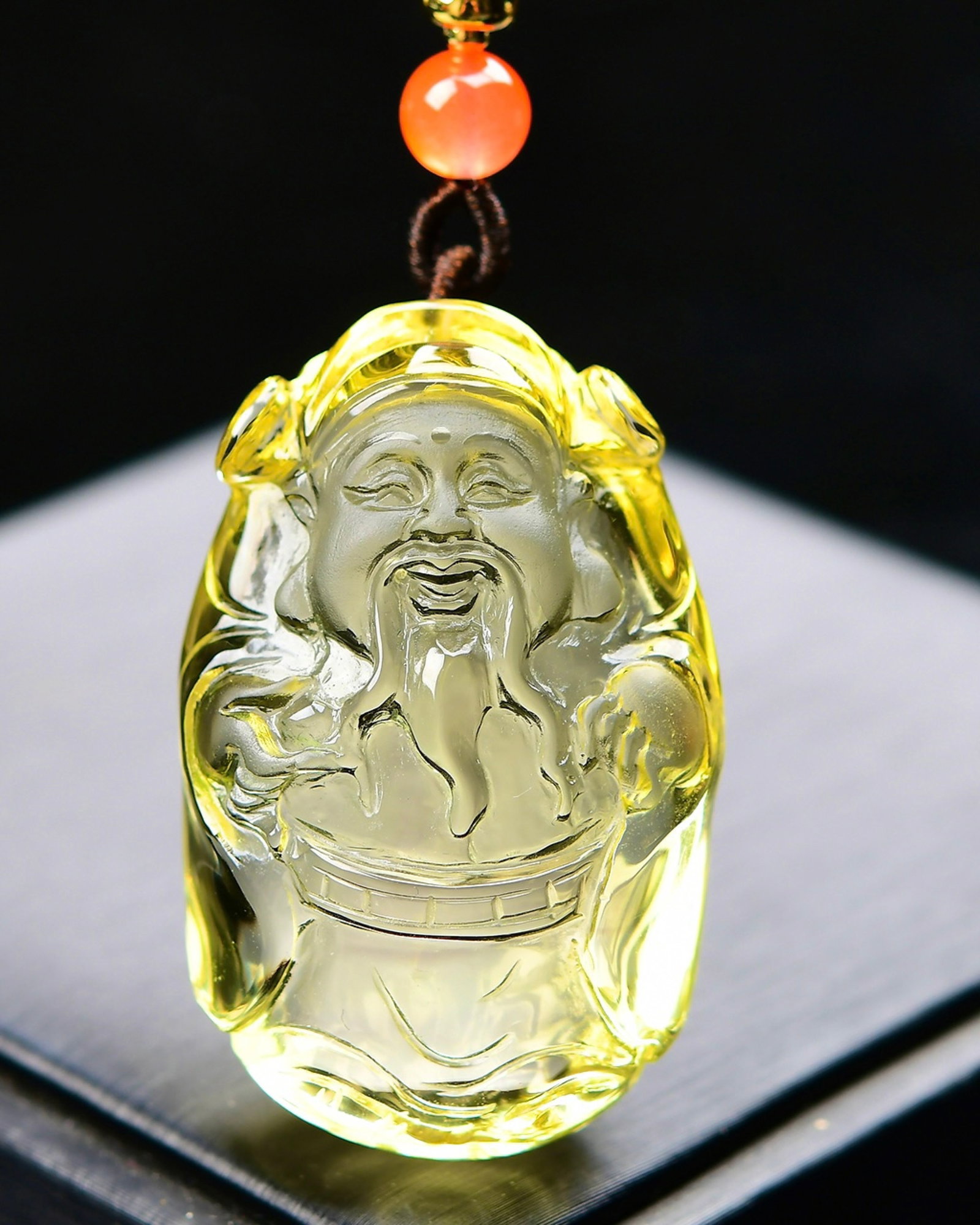 An Exquisite Crystal Statue of Mammon Pendant (1 of 5)