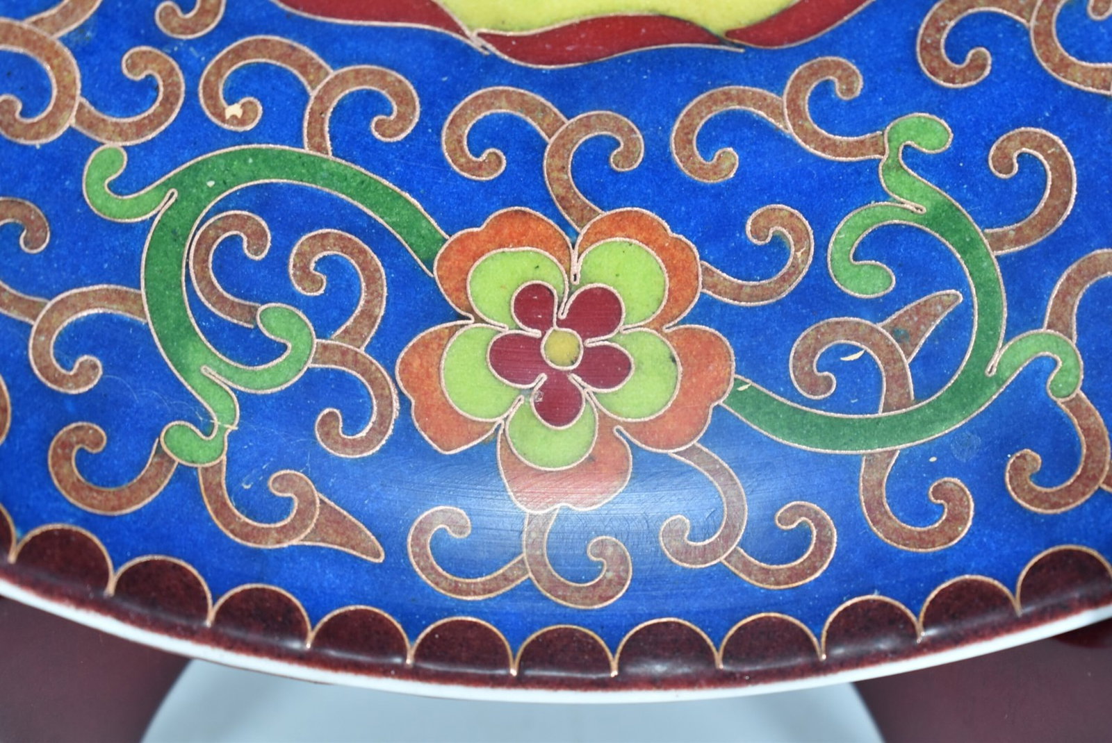 An Exquisite Cloisonne Flower and Bird Pattern Plate - 7