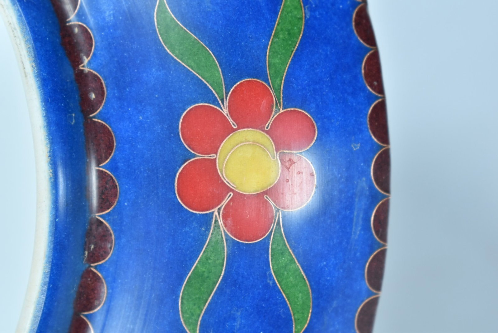 An Exquisite Cloisonne Flower and Bird Pattern Plate - 8