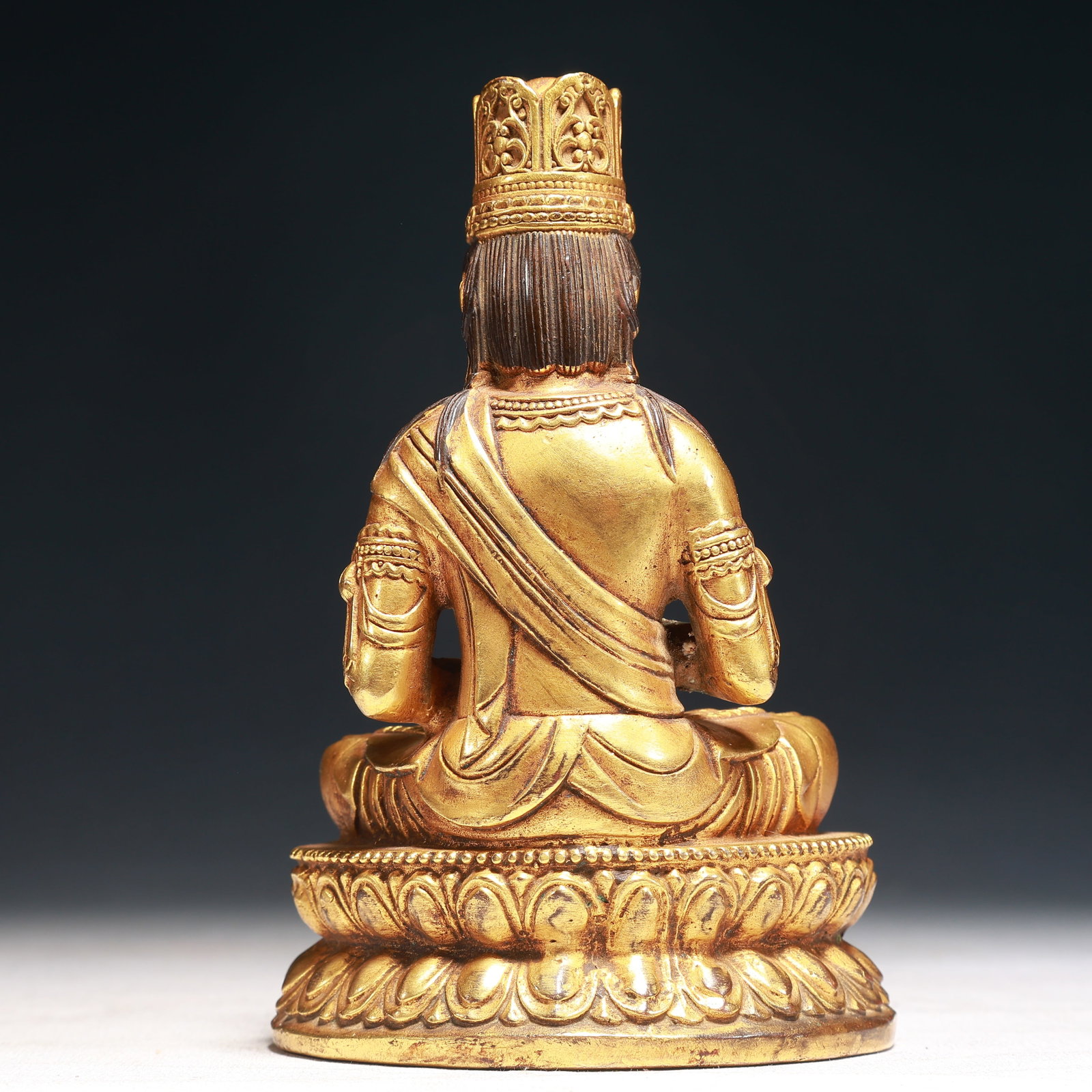 A Solemn Gilt Bronze Buddha Statue - 4