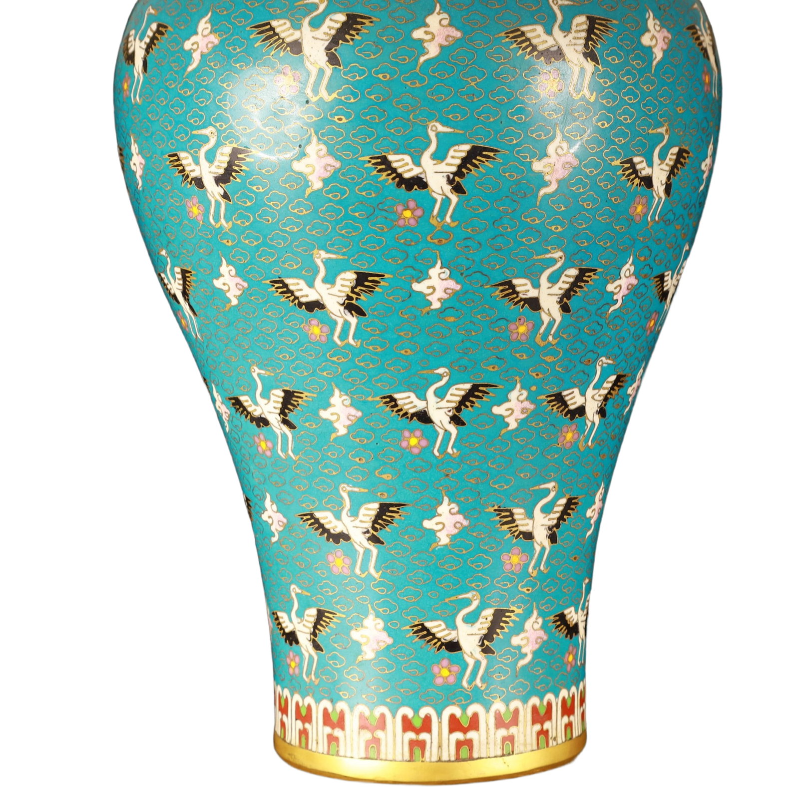 An Exquisite Cloisonne Crane Pattern Vase - 3