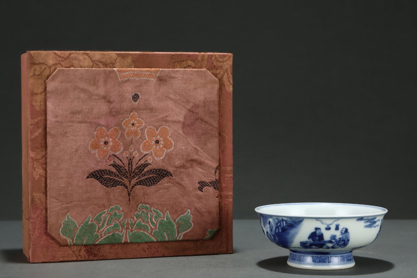 An Exquisite Blue and White Character and Story Pattern Bowl: An Exquisite Blue and White Character and Story Pattern Bowl,Qing Dynasty,China,Kangxi Six-character Mark,Size:2.3inx5.3in 青花人物故事纹碗,中