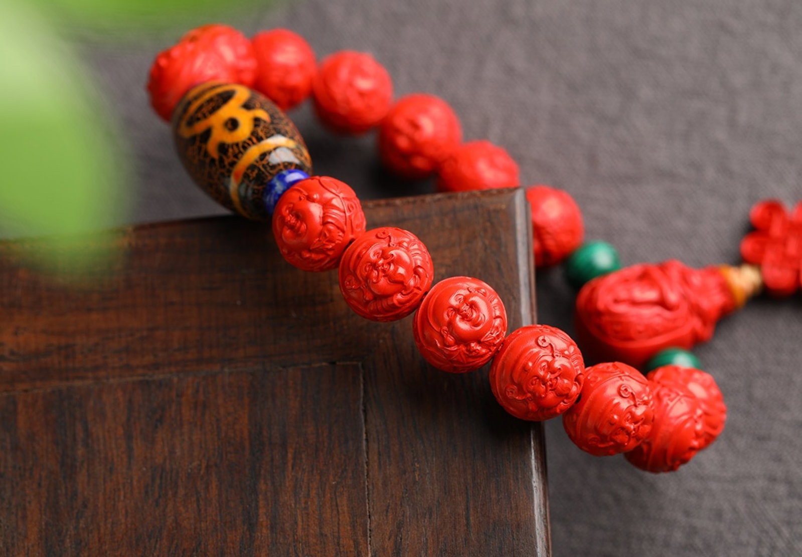 An Exquisite Cinnabar Bracelets - 5