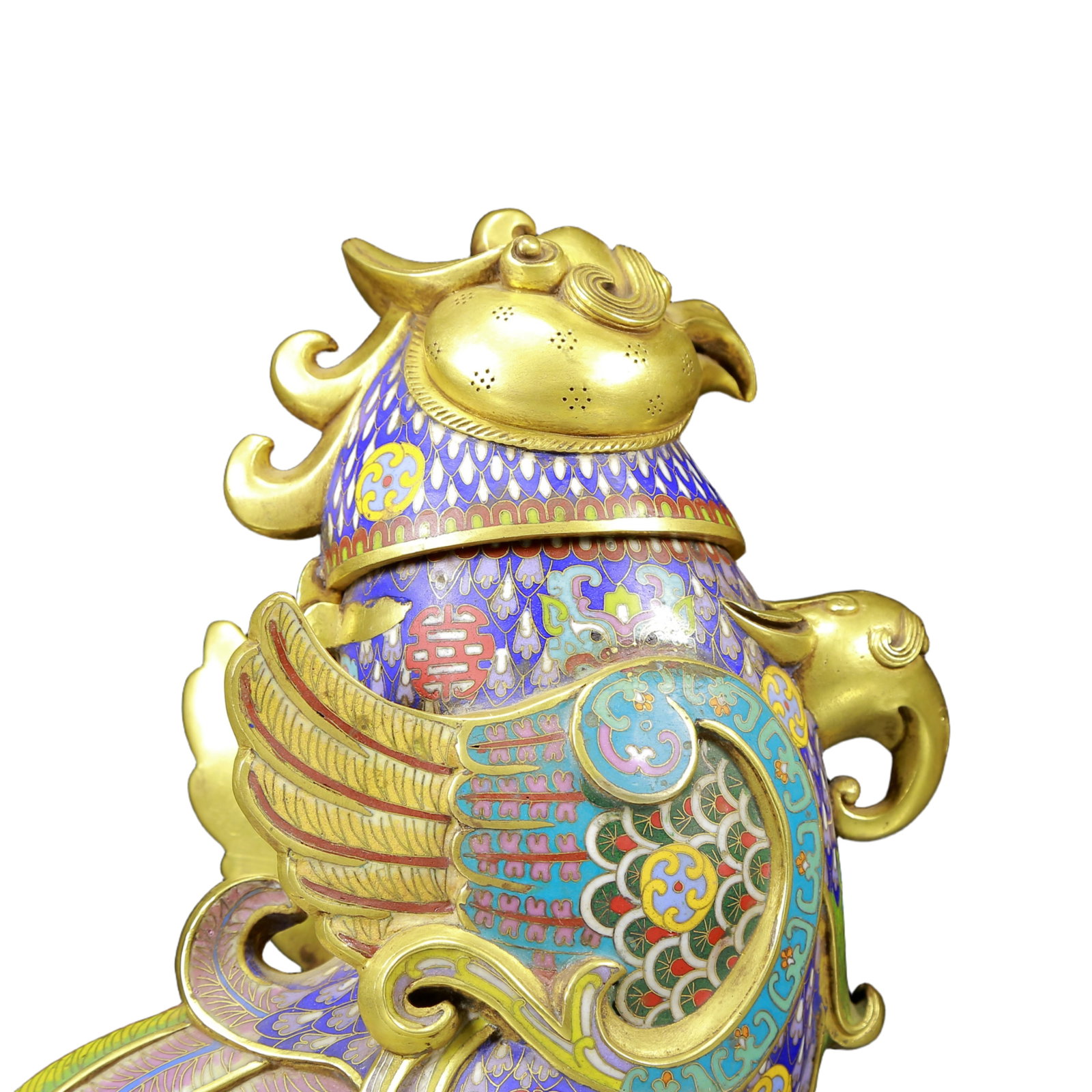 A Rare Cloisonne Phoenix Pattern Censer - 2