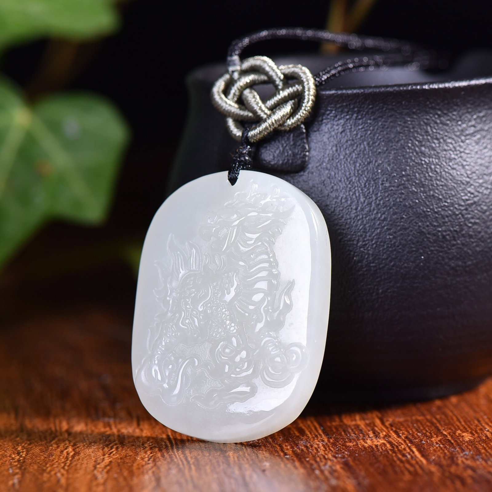 An Exquisite White Jade Kylin Pattern Pendant - 2