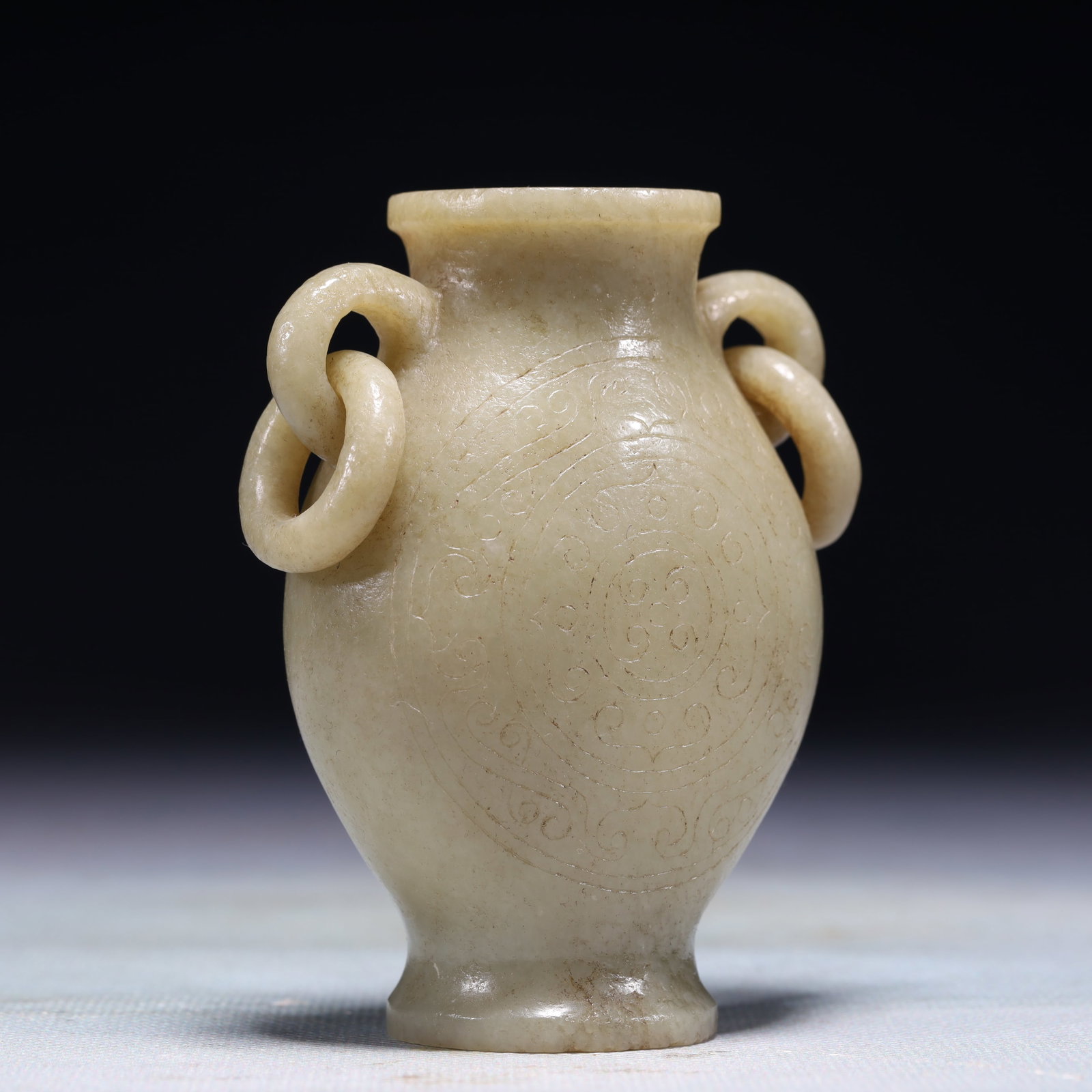 An Exquisite White Jade Double-Ears Vase - 5