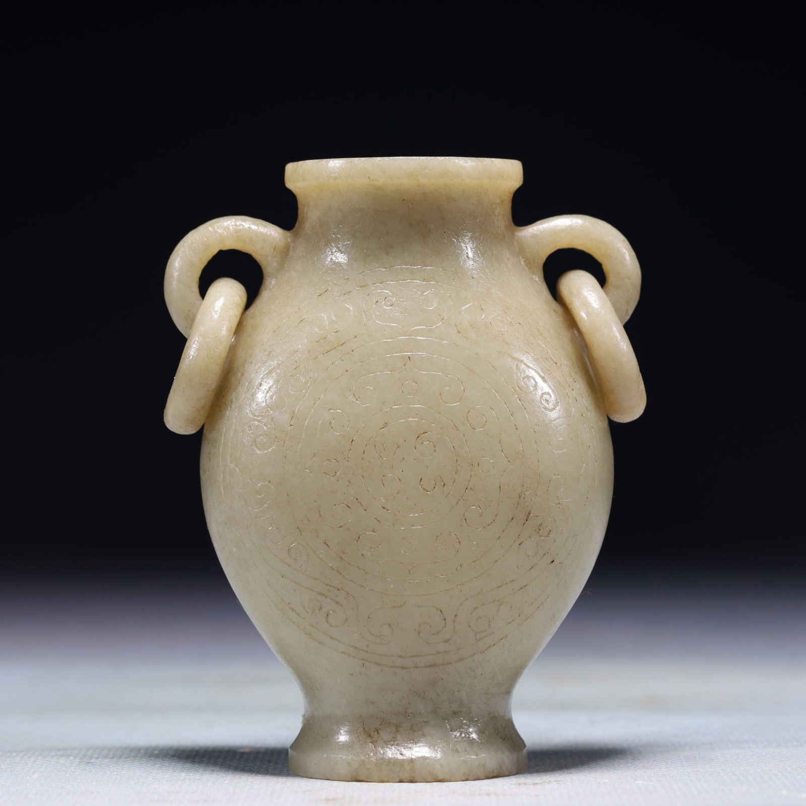 An Exquisite White Jade Double-Ears Vase - 6