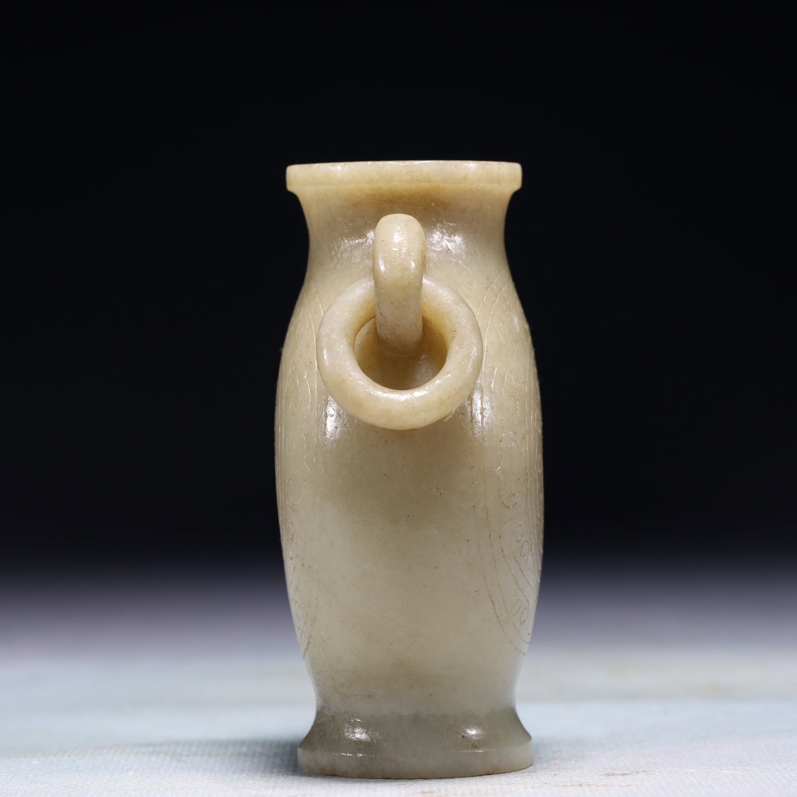 An Exquisite White Jade Double-Ears Vase - 7