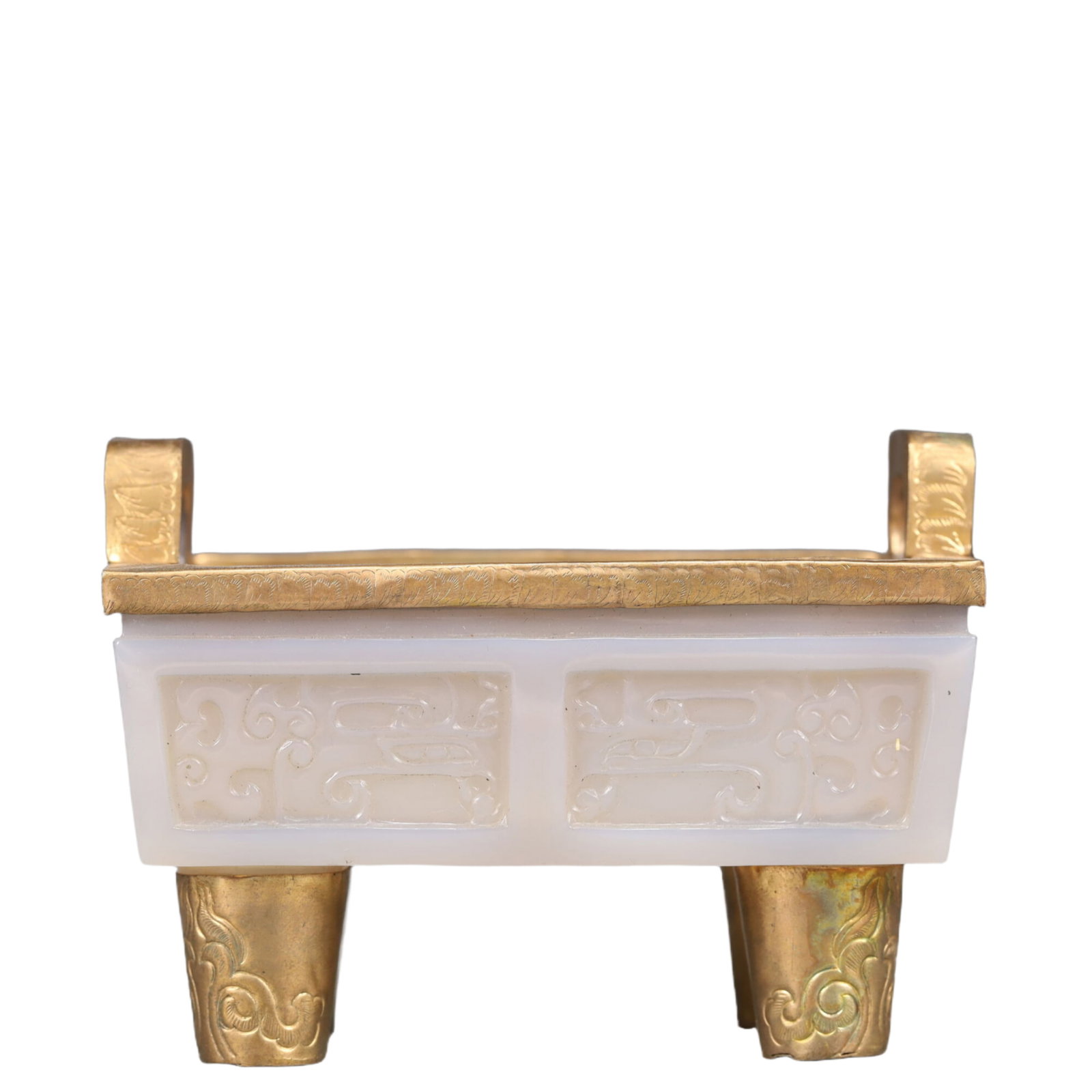 An Exquisite Agate Beast-Face Pattern Double-Ears Censer (1 of 6)